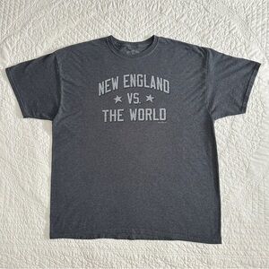 Chowdaheadz New England vs The World Patriots Gray Graphic T-Shirt 2XL